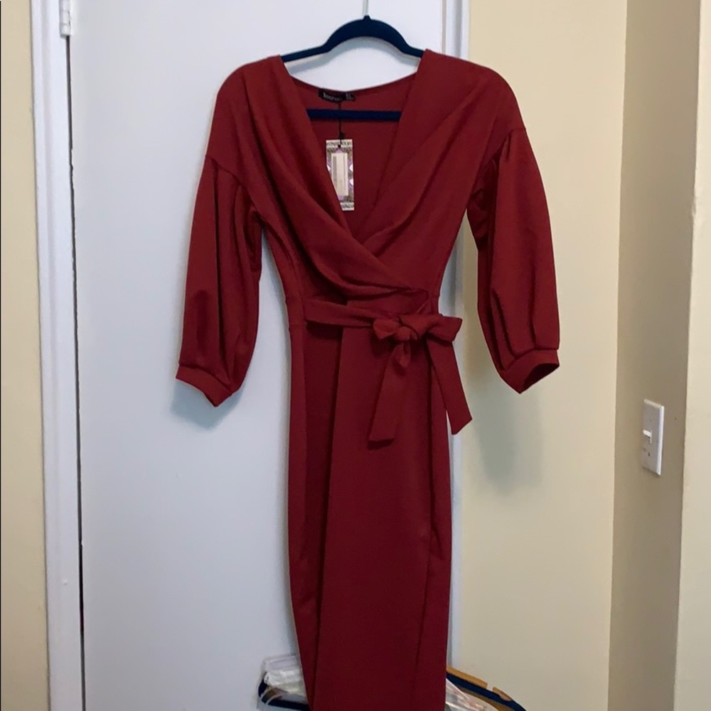 Midi wrap dress